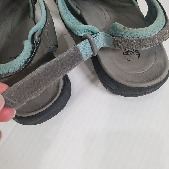 EARTH SPIRIT Womens Sandals Outdoor Waterproof Performance Hook & Loop Gray 10 - Picture 10 of 12